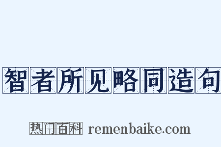 智者所见略同造句是什么意思的图片